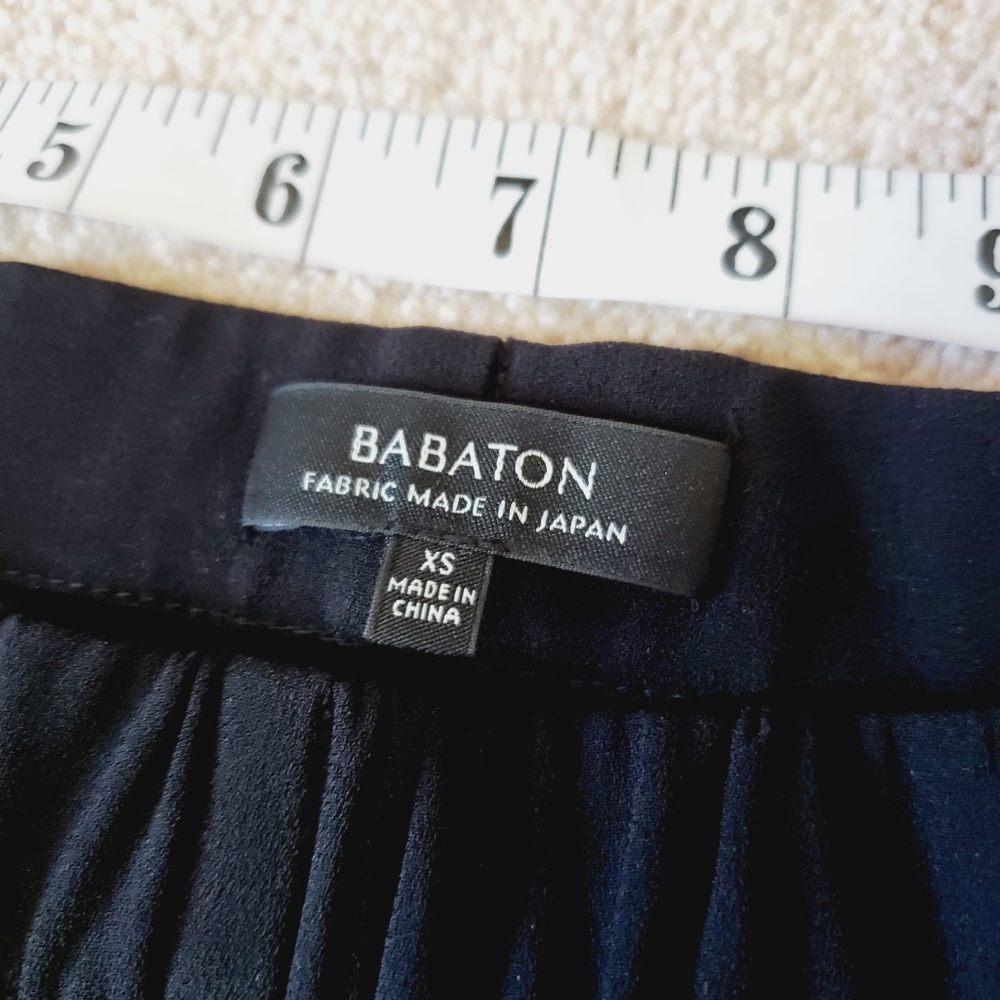 Aritzia Babaton Japanese Fabric Crepe Lightweight Ankle Trousers Black XS - Picture 5 of 8